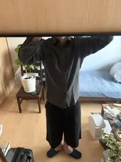 短丈 長袖チェックシャツ cityboy