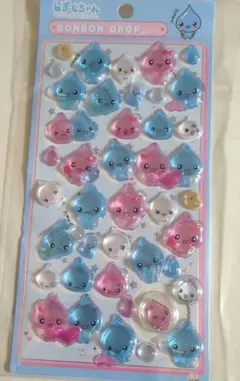 しずくちゃん　3Dシール　ボンドロ風