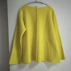 SO(エスオー)ウール 2WAYカーディガン イエロー 長袖 ニット ボタン付き