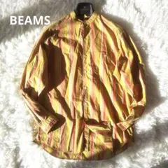 BEAMSビームス ALTERNATIVE マルチストライプ バンドカラーシャツ