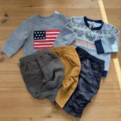 ベビー 80 冬服 5点セット 裏起毛