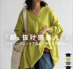 antiqua アンティカ　❤️ vネックニット