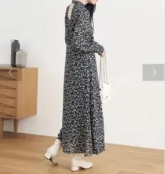 【美品】earth musicフラワー ワンピース