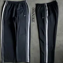 00s OLD NIKE XLサイズ ワイドトラックパンツ 極太 ブラック
