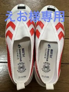 えお様専用　ムーンスター　上履き 21.0cm ホワイト/レッド