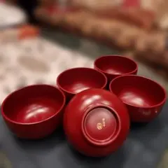 浄法寺塗　平皿５枚セット 浄法寺塗 漆絵木皿 5枚セット - ANTIQUE belle WEB SHOP