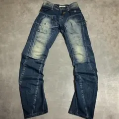 y2k 00s 3D 立体裁断 archive バイクパンツ バイカーデニム - メルカリ