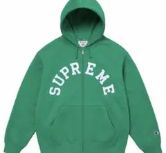 Supreme グリーン ジップアップパーカー　champion