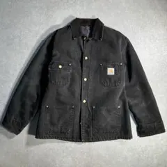 【80s】USA製 カーハート ミシガンチョアコート C01 BLK 36 ビッグサイズ 80年代 USA製 Carhartt カーハート リブカスタム