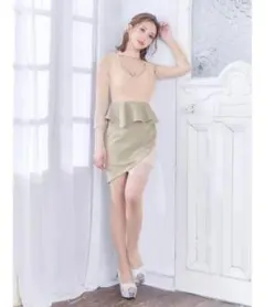 キャバ　ドレス　ミニ　ペプラム　デイジー