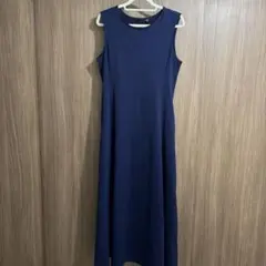 UNIQLO ウルトラストレッチエアリズムワンピース ノースリーブ ネイビー S
