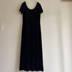 LAURA ASHLEY 黒 ロングワンピース Lサイズ