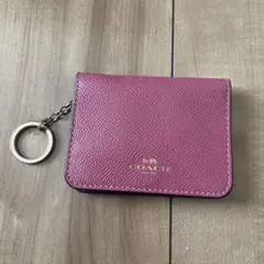 COACH ピンク レザー キーケース＆カードケース