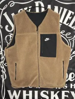 NIKE リバーシブル ボアベスト ブラック ベージュ
