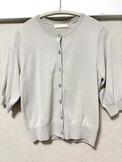 any SiS 半袖カーディガン M ライトグレー