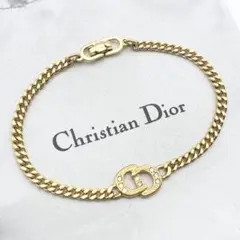 2973-6 人気✨　Dior　ブレスレット　CD ロゴ　ゴールド　希少　刻印