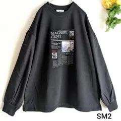 新品　袖布帛インレイロゴプルオーバー　ブラック　SM2