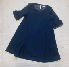 美品 LOVE MIC 授乳口付き ワンピース M フォーマル ネイビー 入学式
