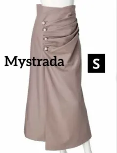 Mystrada/マイストラーダ　パール釦　ボンディングスカート　S