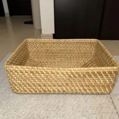 【無印良品】重なるラタン長方形バスケット（小）