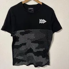 US古着 EXPRESS ブラック カモフラ Tシャツ Mのサムネイル