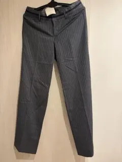 green label relaxing ストライプ スラックス グレー 36