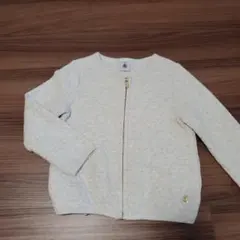 PETIT BATEAU プチバトー　 ドットキルティングカーディガン