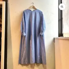 SM2 ルミネ立川店 限定 リネンヨーク切替ギャザーワンピース サックス