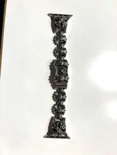 Apple Watch用 シルバー フラワーモチーフバンド