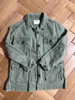 ザラ　ZARA キッズ ミリタリージャケット カーキ 140cm
