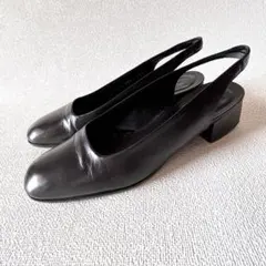 ヒロフ バックベルトパンプス　23.5cm ヒール4cm 上質牛革のサムネイル