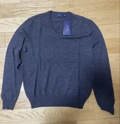 Polo Ralph Lauren ラルフローレン Vネックセーター S グレー
