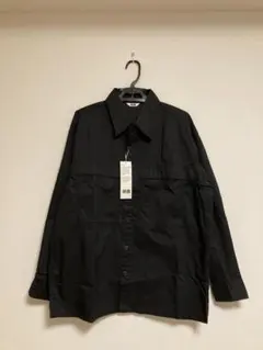 新品 UNIQLO U ユーティリティオーバーサイズシャツ ブラック(M)