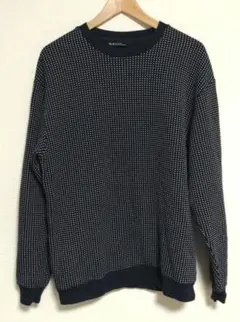 green label relaxing 長袖　コットンニット　M　バードアイ