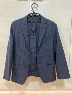 BTZ ネイビー チェック柄 スーツ 150