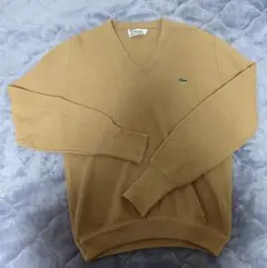 IZOD LACOSTE ベージュ Vネックニット