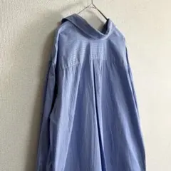 極美品❤️ジムフレックス ストライプシャツワンピース えり抜き　ゆったり　ロング