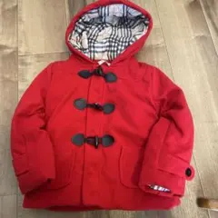 赤 ダッフルコート フード付き 110cm