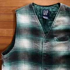 90s OLDGAP チェック柄 キルティング ベストのサムネイル