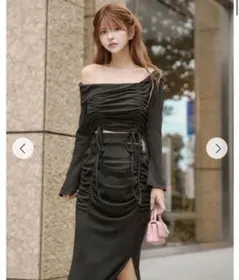 【タグ付き新品未使用】Randy ドロストオフショルスウェットセットアップ