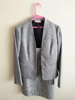 セレモニー用❀ グレー系 テーラードスーツ セット9号サイズ