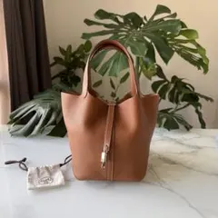 HERMES ピコタン　 MM ブラウン　ゴールド　ハンドバッグのサムネイル