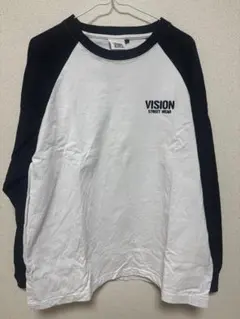 VISION STREET WEAR トレーナー Lサイズ ホワイト/ネイビー