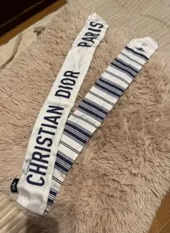 DIOR ストライプ シルクスカーフ