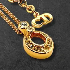 ディオール CDロゴ ラインストーン ネックレス 714