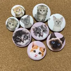 ハンドメイド　くるみボタン　猫　まとめ売り