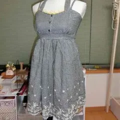 ギンガムチェックチュニックワンピース