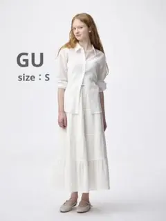 GU ティアードマキシスカート