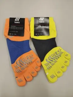 2足セット 新品 Mサイズ TABIOレーシングラン5本指ソックス タビオ