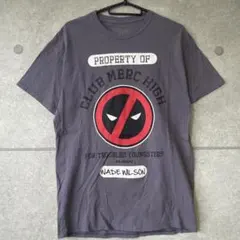 r42 マーベル Deadpool デッドプール プリント Tシャツ グレー Mのサムネイル